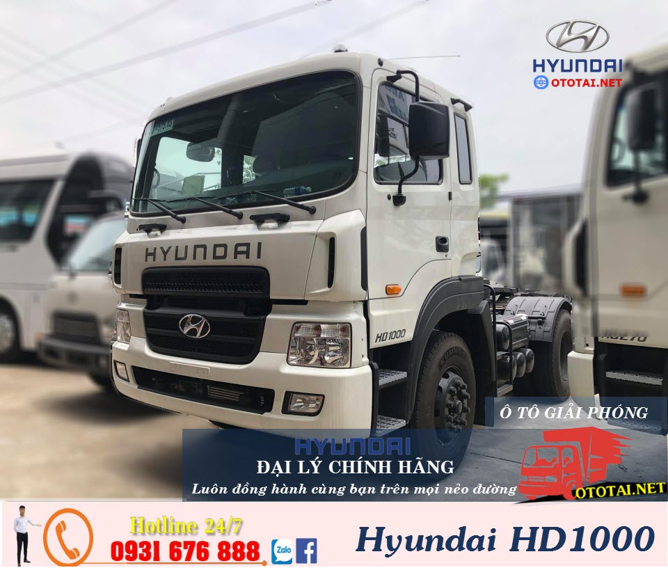 xe đầu kéo hyundai hd1000 phiên bản mới