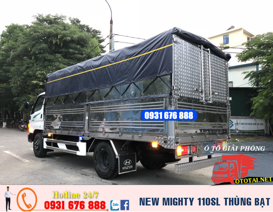xe tải hyundai new mighty 110sl thùng mui bạt