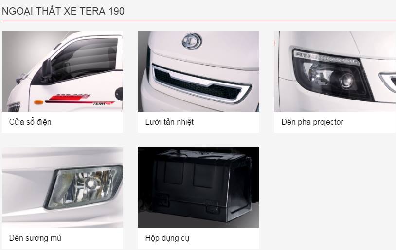 ngoại thất xe tải tera190