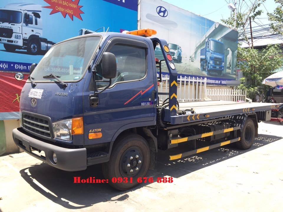 xe tải cứu hộ giao thông sàn trượt hyundai hd120s 8.5 tấn
