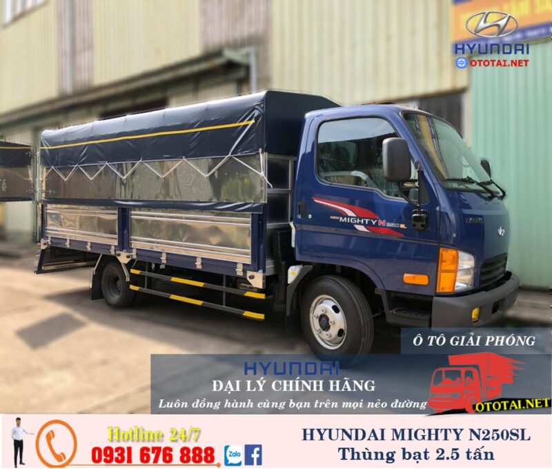 Xe Tải Hyundai Mighty N250SL Thùng bạt