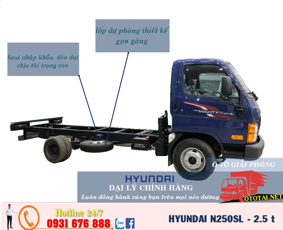 sát xi xe tải hyundai mighti n250sl