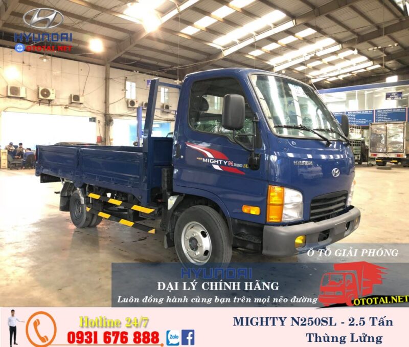 Xe Tải 2.5 Tấn Hyundai N250SL Thùng Lửng