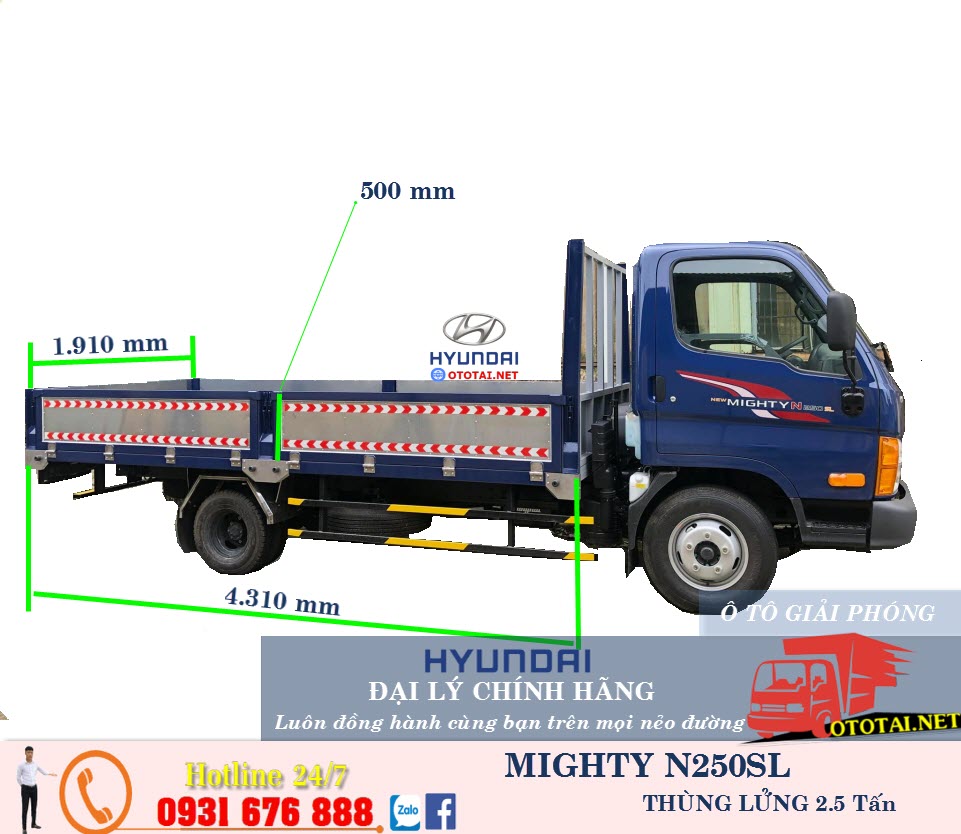 xe tai hyundai mighty n250sl thung lung